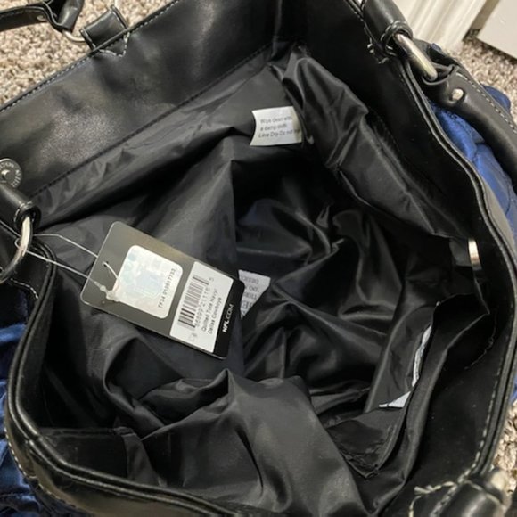 NWT * DALLAS COWBOYS Dark BLUE QUILTED TOTE Bag PURSE - Picture 8 of 9